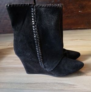 Charles David Suede Booties Black 7